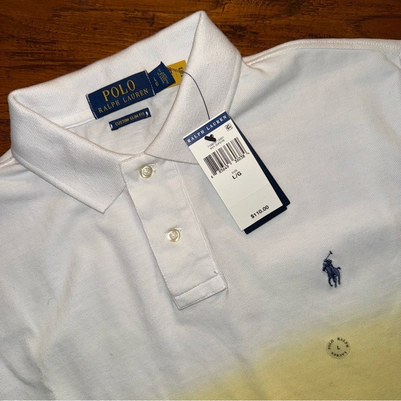 Polo Ralph Lauren Custom Slim Fit Dip Dyed Mesh Polo Shirt - Picture 2 of 9